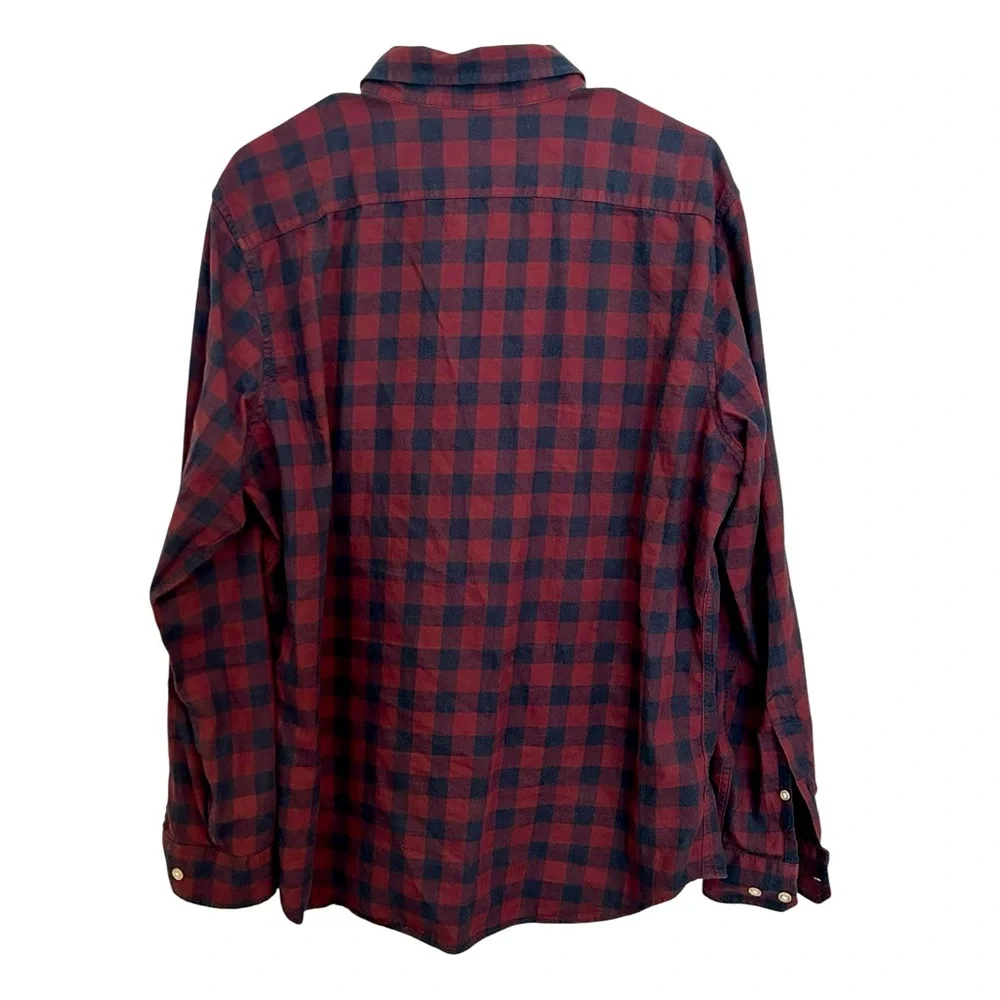 Banana Republic Shirt Men Large Red Blue Button Up Collared Long Sleeve Slim Fit